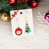 Moving Santa Claus Dangle Earrings