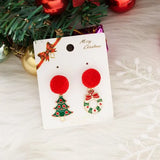 Moving Santa Claus Dangle Earrings