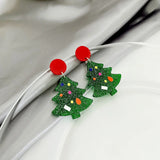 Moving Santa Claus Dangle Earrings