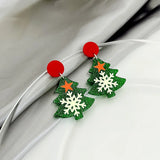 Moving Santa Claus Dangle Earrings