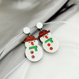 Moving Santa Claus Dangle Earrings