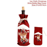 Christmas Wine Bottle Cover Merry Christmas Decorations For Home