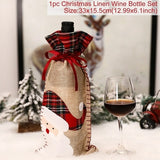 Christmas Wine Bottle Cover Merry Christmas Decorations For Home