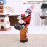 Christmas Wine Bottle Cover Merry Christmas Decorations For Home