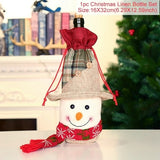 Christmas Wine Bottle Cover Merry Christmas Decorations For Home