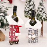 Christmas Wine Bottle Cover Merry Christmas Decorations For Home