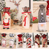 Christmas Wine Bottle Cover Merry Christmas Decorations For Home