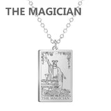 Dawapara Tarot Cards Necklace Women Stainless Steel Necklace Wealth