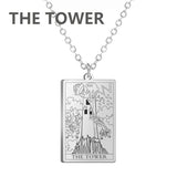 Dawapara Tarot Cards Necklace Women Stainless Steel Necklace Wealth