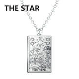 Dawapara Tarot Cards Necklace Women Stainless Steel Necklace Wealth