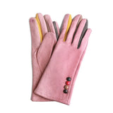 Fashion Women Winter Warm Suede Leather Touch Screen Glove Female Faux