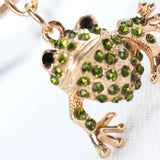 Lovely Frog Cute Animal Crystal Charm Purse Handbag Car Key Keyring