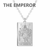 Dawapara Tarot Cards Necklace Women Stainless Steel Necklace Wealth