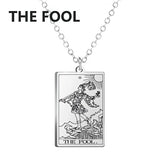 Dawapara Tarot Cards Necklace Women Stainless Steel Necklace Wealth