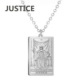 Dawapara Tarot Cards Necklace Women Stainless Steel Necklace Wealth