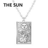 Dawapara Tarot Cards Necklace Women Stainless Steel Necklace Wealth