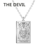 Dawapara Tarot Cards Necklace Women Stainless Steel Necklace Wealth