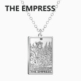 Dawapara Tarot Cards Necklace Women Stainless Steel Necklace Wealth