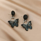 Asymmetric Earrings Women | Black Heart Dangle Earrings | Earrings