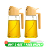 500mL Oil Empty Bottle 2in1 Sprayer & Pourer Plastic Oil Container