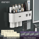 MENGNI-Magnetic Adsorption Inverted Toothbrush Holder Wall -Automatic