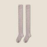 Winter Warm Coral Fleece Over-knee High Socks for Women Plush Home