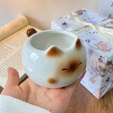 Siamese Cat Ceramic Coffee Cup Creative Design Girl Water Cup High