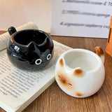 Siamese Cat Ceramic Coffee Cup Creative Design Girl Water Cup High