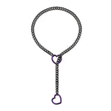 1PC Heart O-ring Slip Chain For Women Punk Rock Necklace Stainless