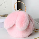 Cute Plush Rabbit Crossbody Bags for Women Korean Version Cute Purses