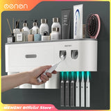 MENGNI-Magnetic Adsorption Inverted Toothbrush Holder Wall -Automatic