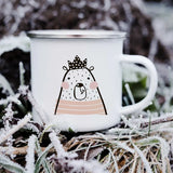 Outdoor Creative Enamel Camping Mugs Tumblers Valentine Gift Home