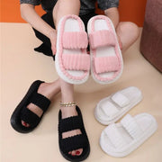 Soft Cotton Slippers For Men Women Antumn Winter Warm Flat Sandals