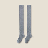 Winter Warm Coral Fleece Over-knee High Socks for Women Plush Home