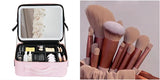 Smart LED Cosmetic Case with Mirror Cosmetic Bag Travel Makeup Bags