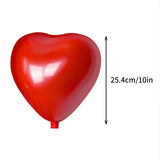 50/100pcs 18inch Red Heart Balloons Valentines Day Balloon for