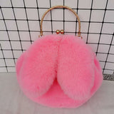 Cute Plush Rabbit Crossbody Bags for Women Korean Version Cute Purses