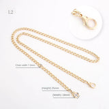 20-120cm Chain For Bag Strap DIY Purse Chain Gold Silver Bag Belt