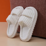 Soft Cotton Slippers For Men Women Antumn Winter Warm Flat Sandals