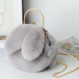 Cute Plush Rabbit Crossbody Bags for Women Korean Version Cute Purses