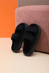 Soft Cotton Slippers For Men Women Antumn Winter Warm Flat Sandals