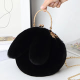 Cute Plush Rabbit Crossbody Bags for Women Korean Version Cute Purses