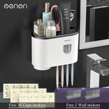 MENGNI-Magnetic Adsorption Inverted Toothbrush Holder Wall -Automatic