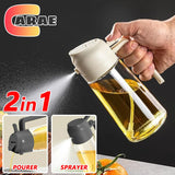 500mL Oil Empty Bottle 2in1 Sprayer & Pourer Plastic Oil Container