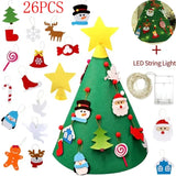 3D DIY Felt Christmas Decoration with Hangable Ornaments