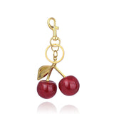 Cherry Bag Charm Keychain Exquisite Red Cherry Fruit Key Chain for