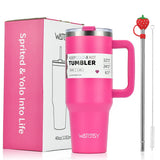 1pcs Watersy 1200ml/40oz Tumbler with Handle Pink Stainless Steel