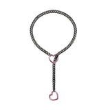 1PC Heart O-ring Slip Chain For Women Punk Rock Necklace Stainless