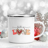 Love Heart Printed Camping Mug Valentine Party Juice Milk Cup Coffee