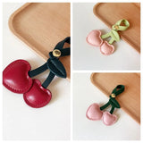 Keychain Cherry Key Chain Decoration Peach Heart DIY Craft Accessories